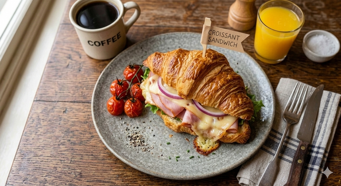 Croissant Ham Cheese Sandwich