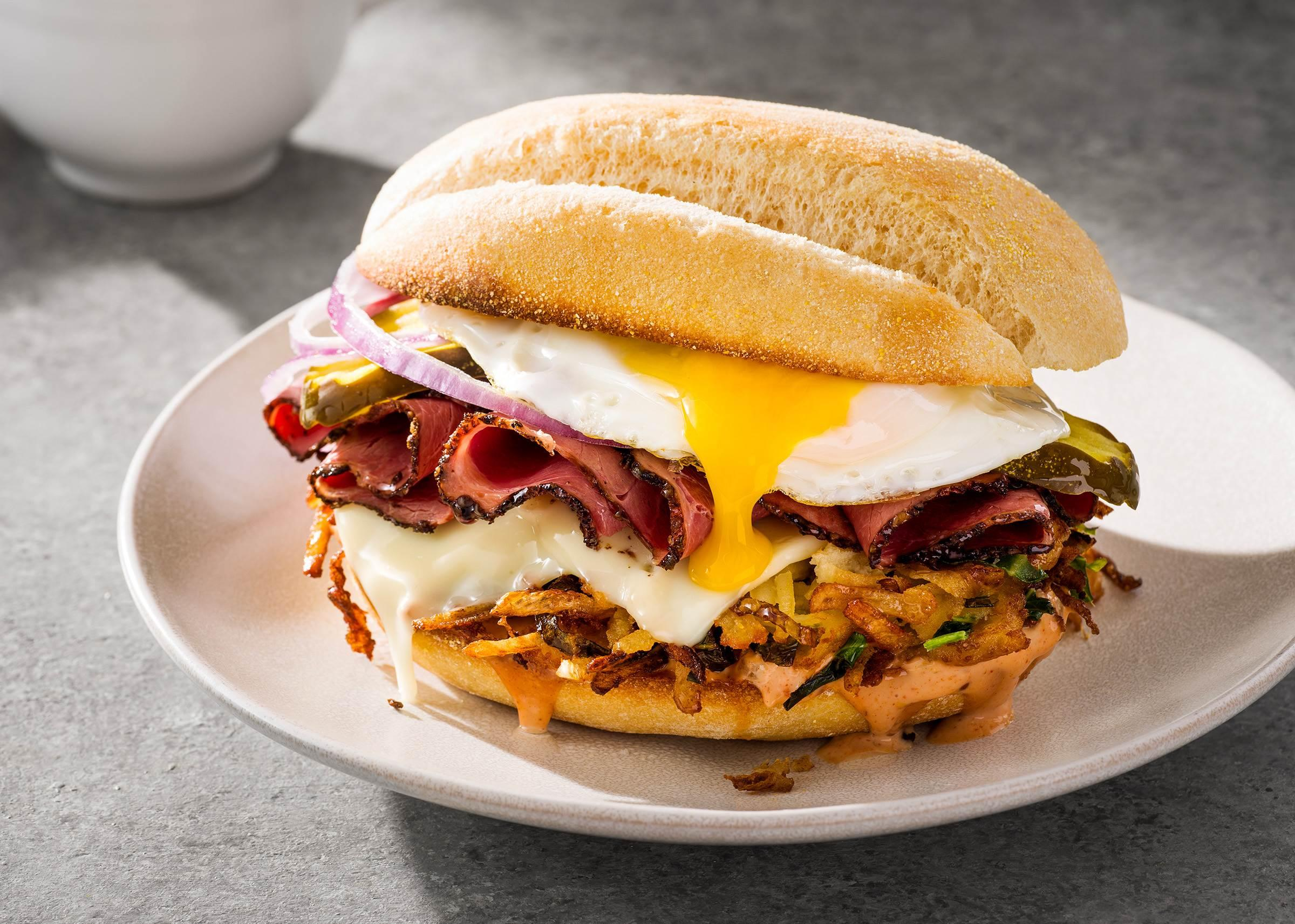 Pastrami Breakfast Sandwich
